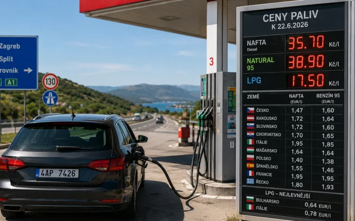 kde tankovat cestou k mori