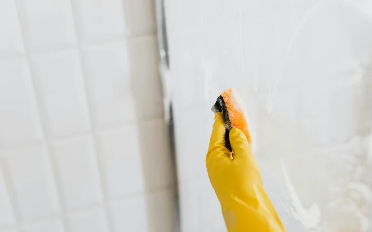 Čištění sprchové zástěny