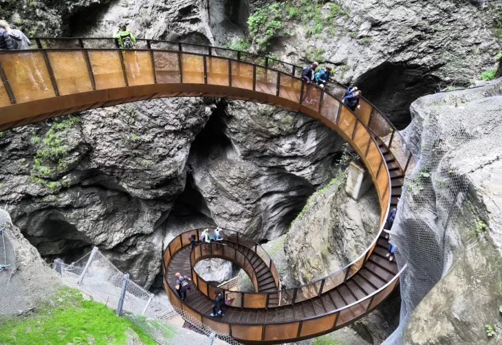 Soutěska nad řekou Leutascher Asche