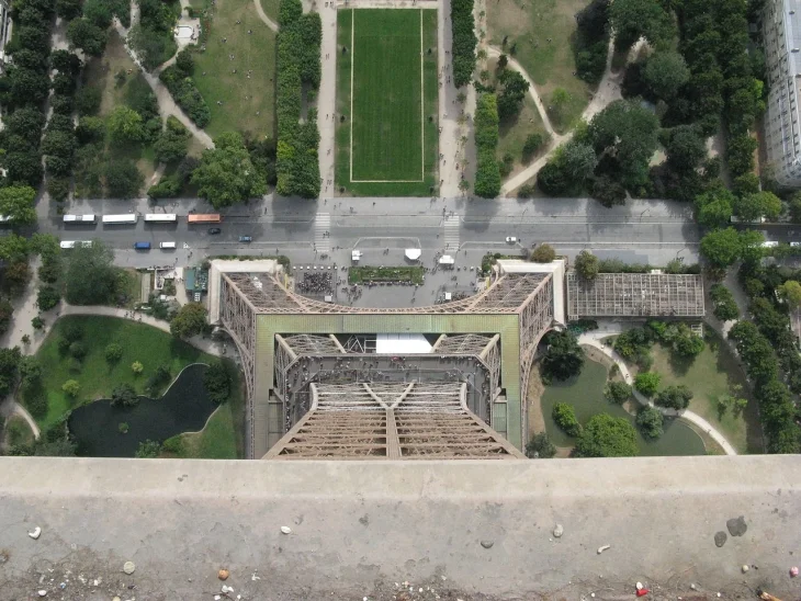 Eiffelova věž Pohled ze třetího patra