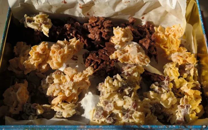 Čokoládové hrudky v krabičce