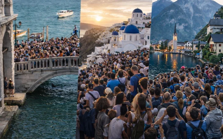 Ilustrativní snímek – vizualizace problému overtourismu