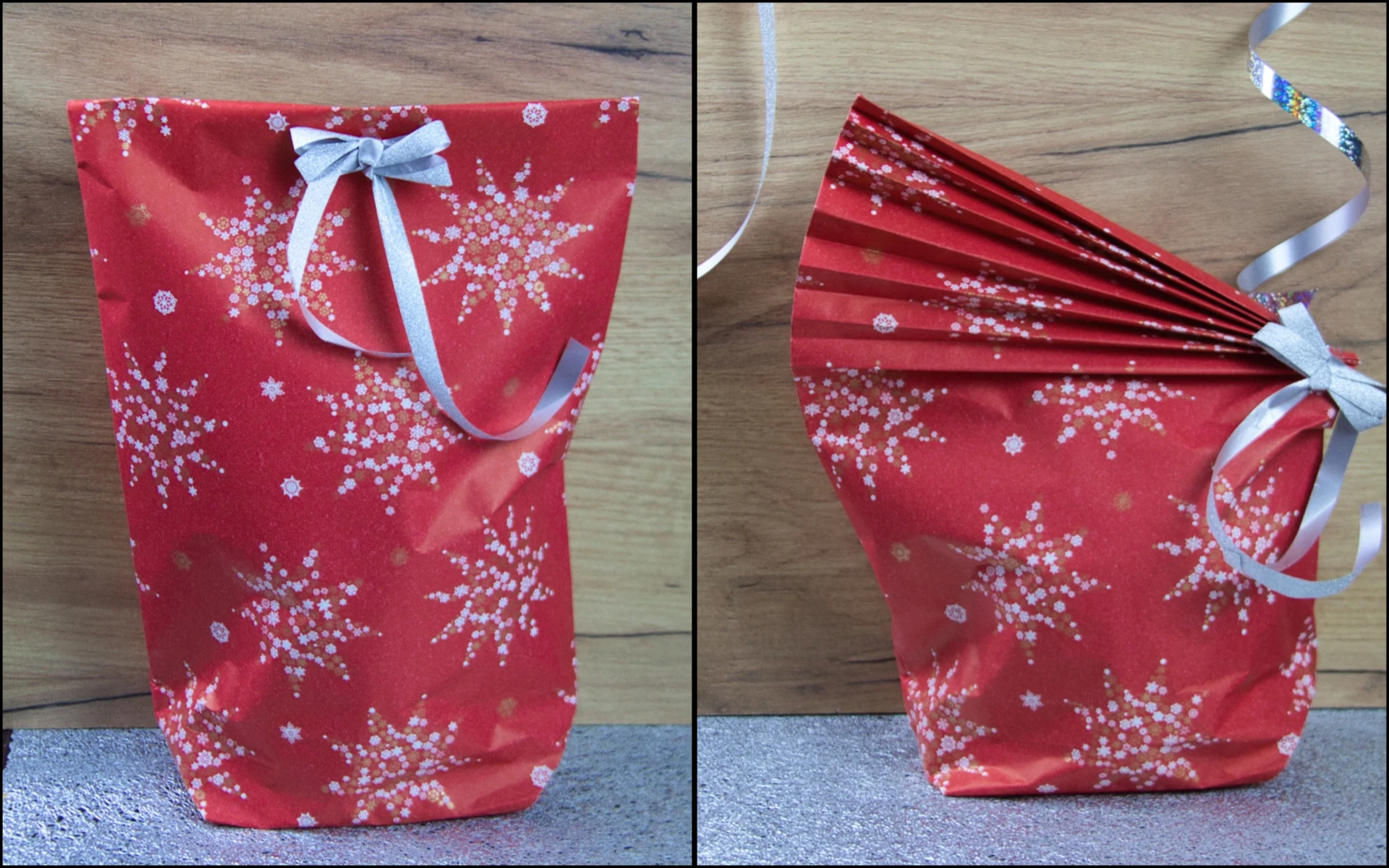 Jak zabalit měkký dárek bez krabice? Stačí dva ohyby papíru a vznikne luxusní taštička