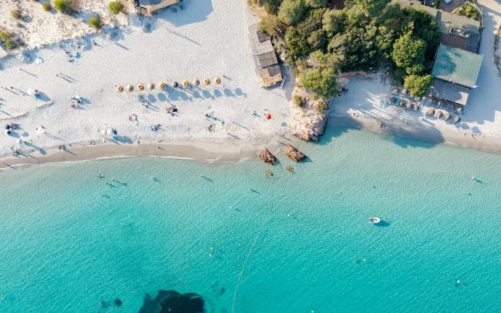 Plage de Palombaggia, jižní Korsika