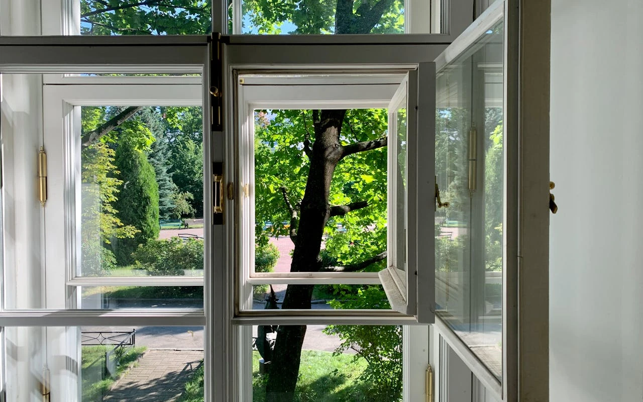 Čisté okenní rámy