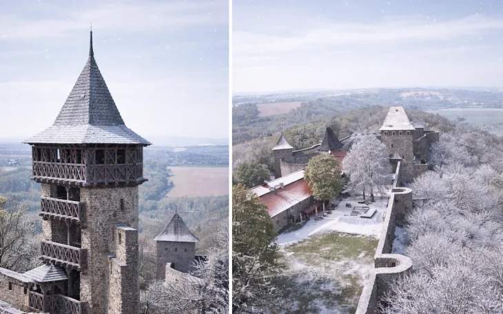 Hrad Helfštýn v zimě