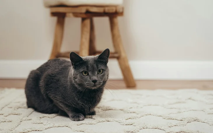 Kočka na koberci